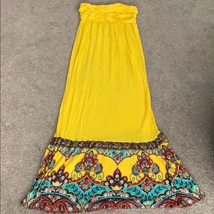 Yellow maxi dress